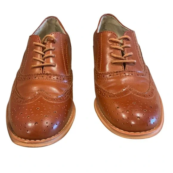 Wanted Womens Brown Wingtip Oxford Shoes Brogue Lace Up Size 8.5 US 39 EUR - Picture 2 of 7